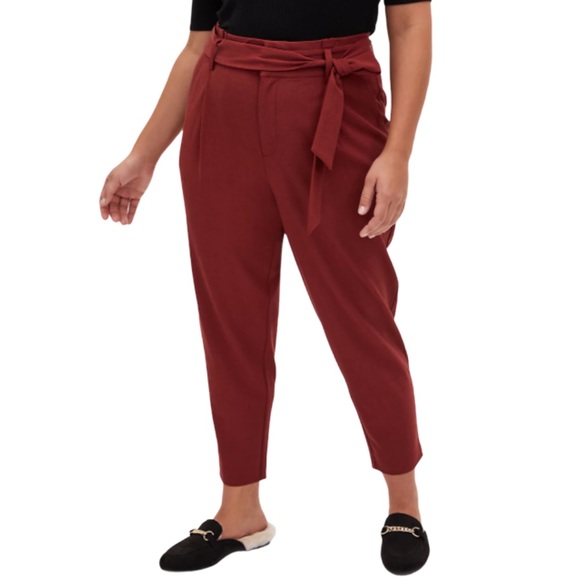 Torrid Brown self tie tapered pant NWT - Picture 6 of 13